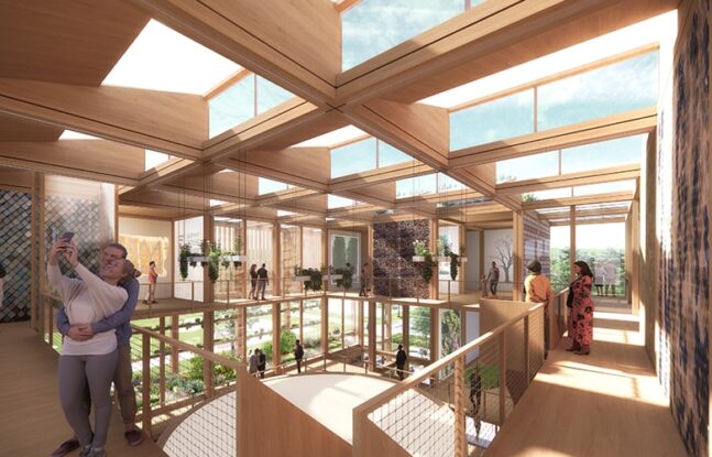 Sfeerimpressie binnen Het paviljoen, de ‘Dutch Innovation Experience