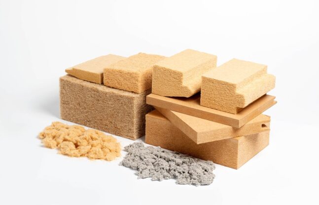 Voorbeelden van isolatieproducten gemaakt van cellulose